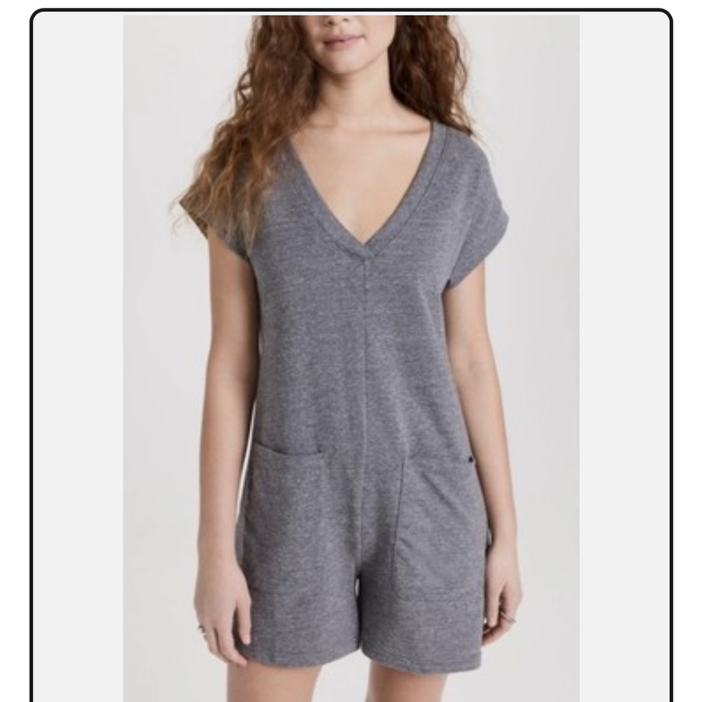 NWT Madewell Gray Skyterry Romper Womens Size Small